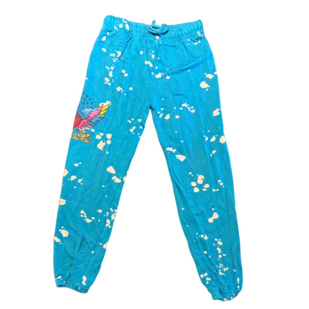 Flowers by Zoe Girls aqua embellished rock jogger SZ M great condition see notes